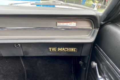 electric car dashboard with large touchscreen